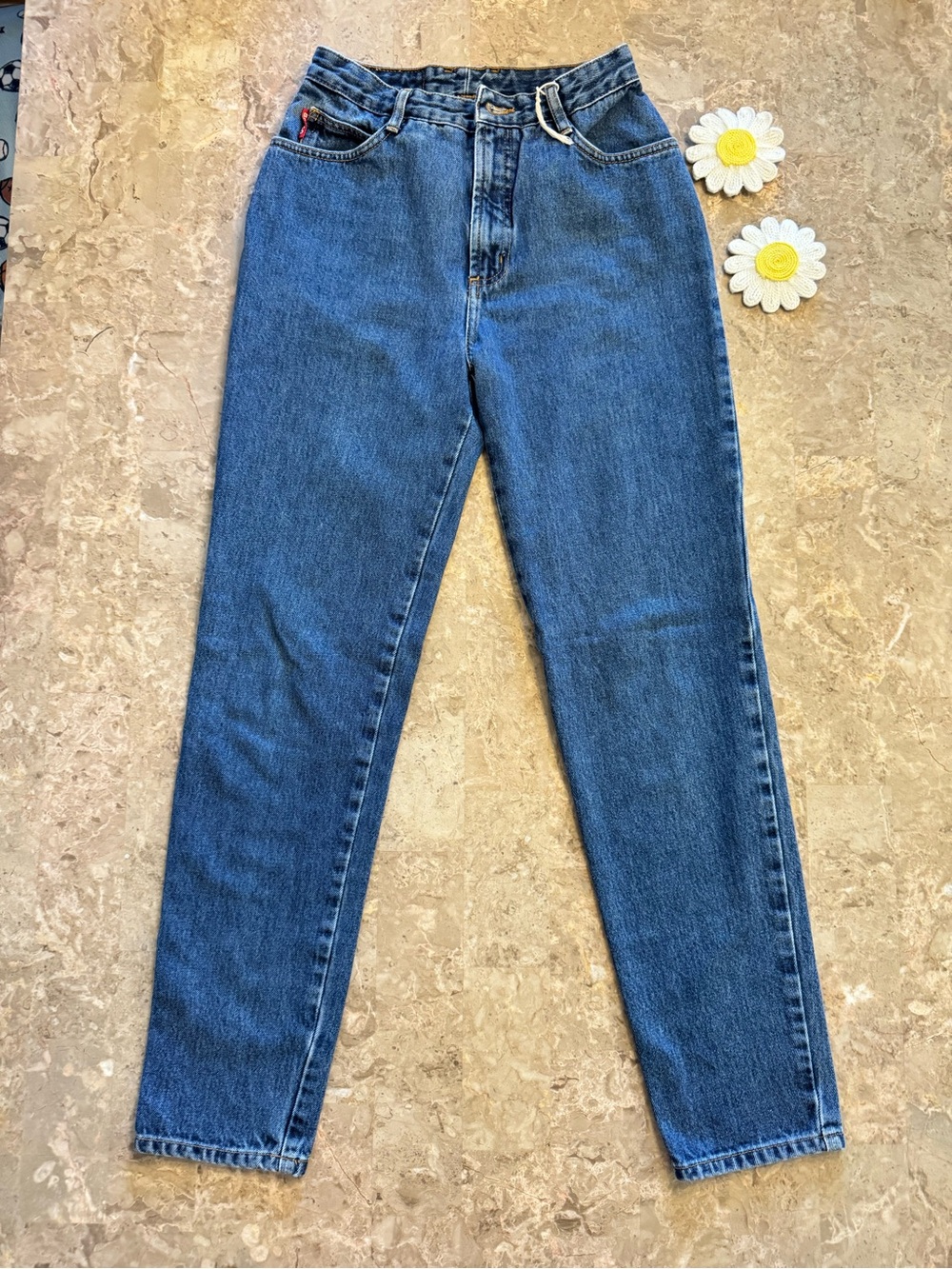 VTG 90s Bongo Mom Jeans High Waist Red Tab No Size Tag XS 24x27 Made USA